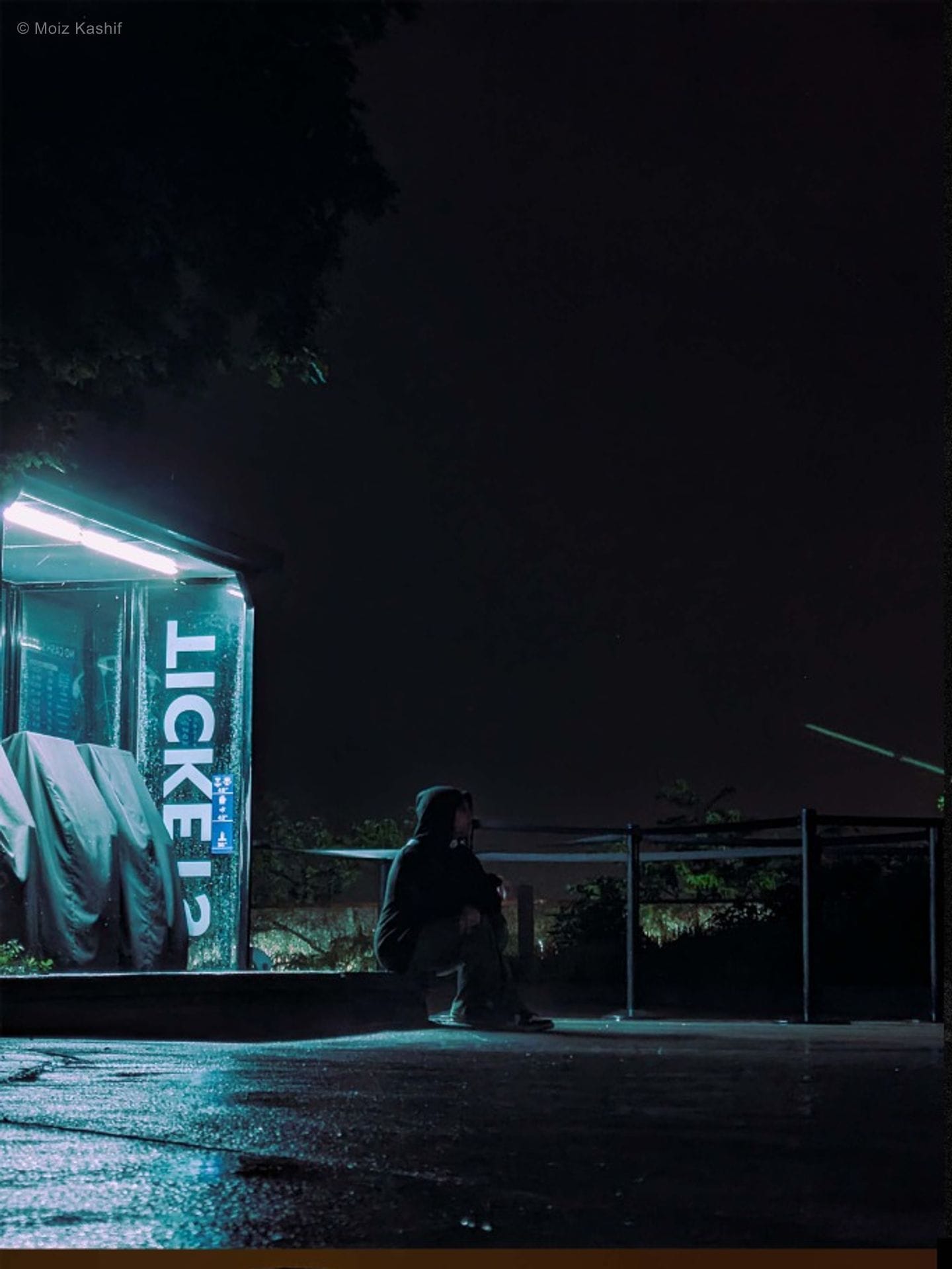 A solitary figure outside at night in the first Mental Health frame.